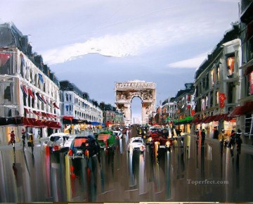 Impresionismo Painting - Kal Gajoum Paris 10 con espátula